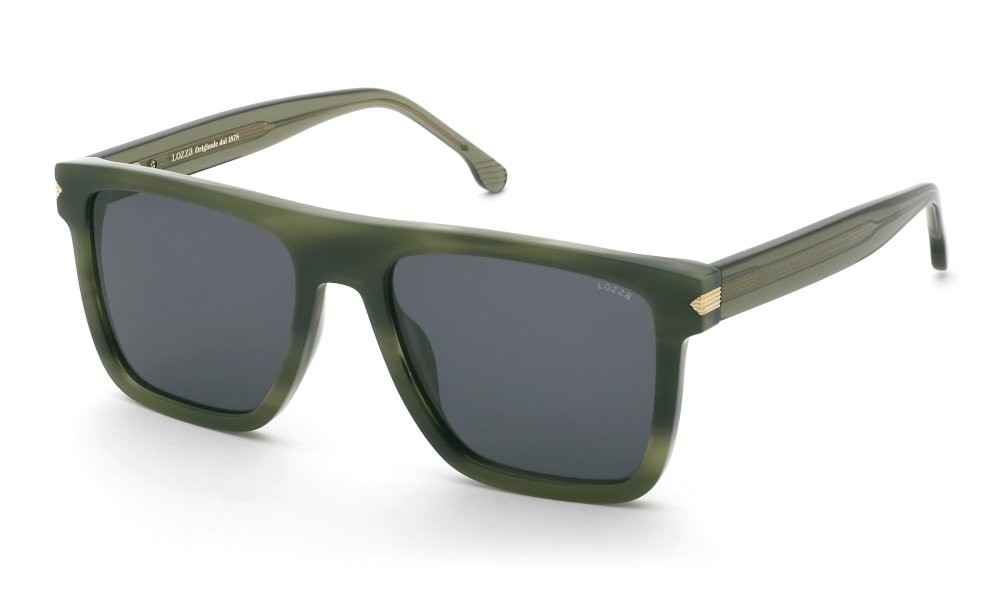 Occhiali da sole Lozza Maratea 6 SL4396 (06YY) colore verde striato lenti smoke