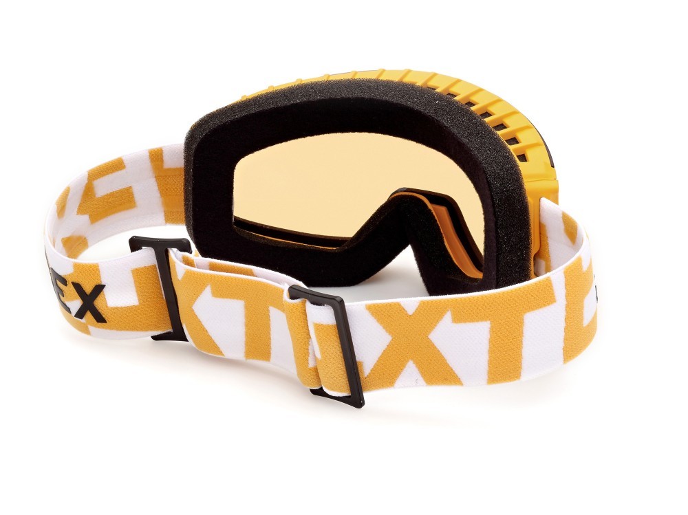 Ski and snowboard goggles Adidas Sport SP0040 (40Z) color giallo scuro opaco shape mask lenses viola sfumato/specchiato