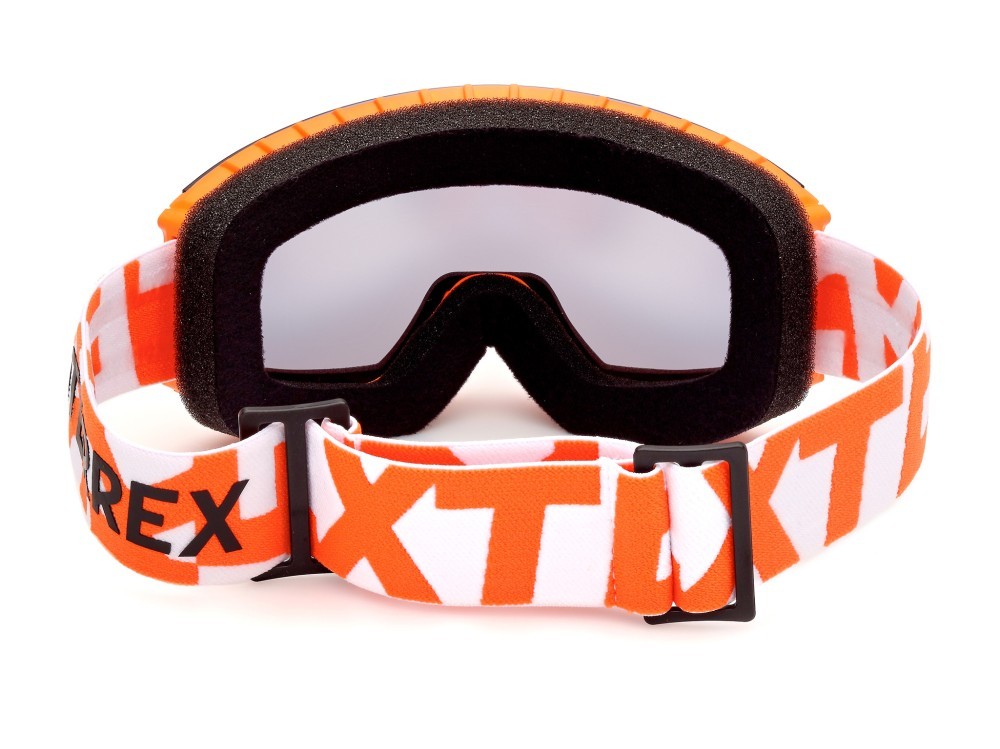 Maschere da Sci e Snowboard Adidas Sport SP0040 (43C) colore arancio chiaro lucido forma mask lenti high contrast - fumo specchiato