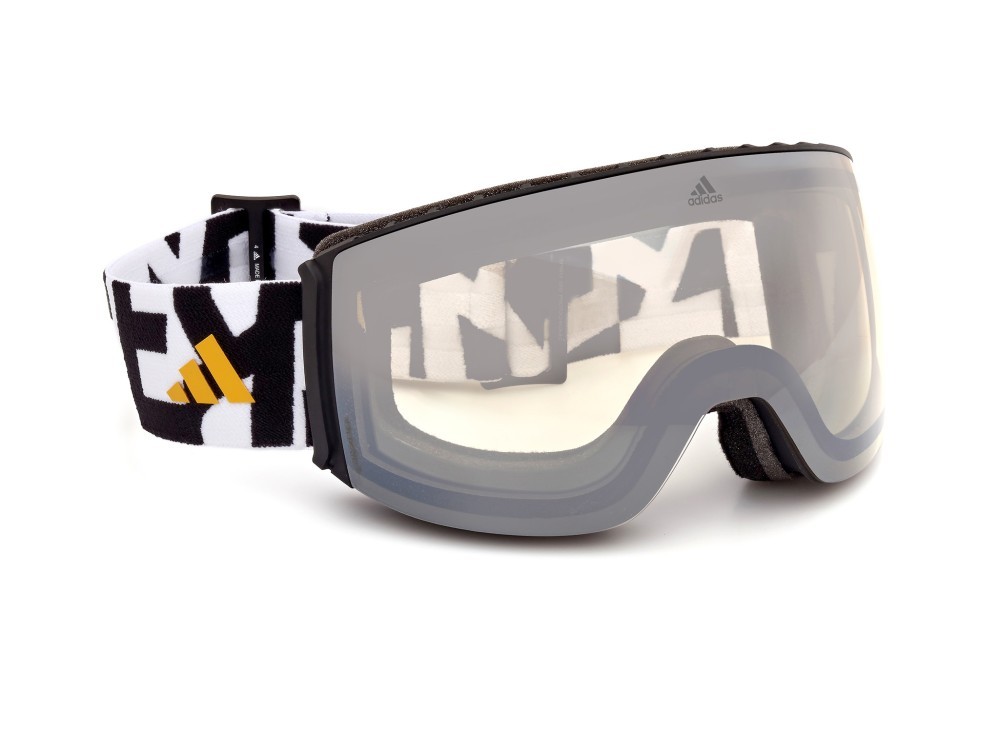 Ski and snowboard goggles Adidas Sport SP0053 (05G) color nero opaco shape mask lenses marrone specchiato
