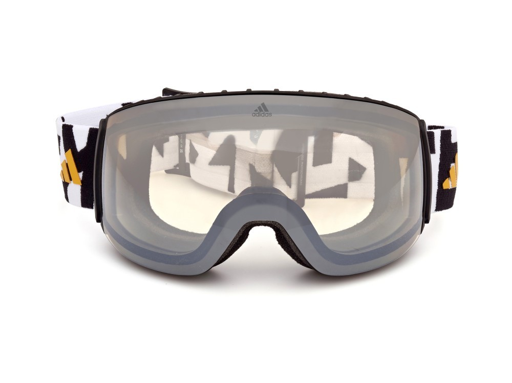 Ski and snowboard goggles Adidas Sport SP0053 (05G) color nero opaco shape mask lenses marrone specchiato