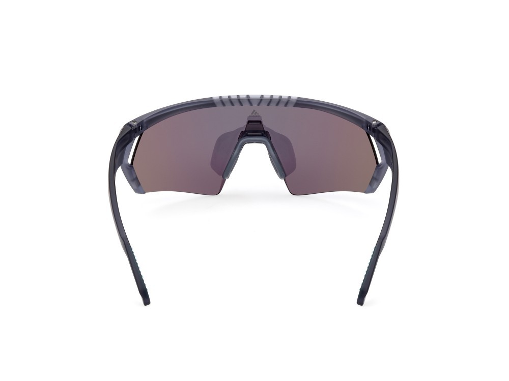 Occhiali da sole Adidas Sport SP0063 (20Q) colore grigio / altro forma mask lenti verde specchiato