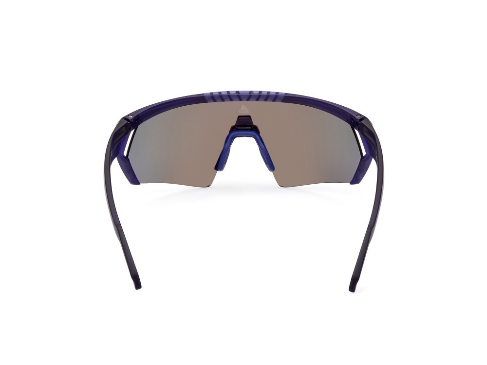 Occhiali da sole Adidas Sport SP0063 (92Z) colore blu / altro forma mask lenti viola grad. e/o specchiato