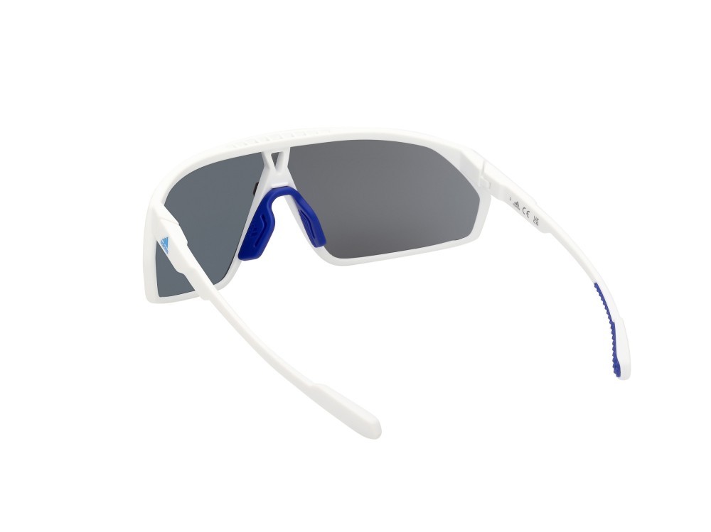 Sunglasses Adidas Sport Prfm Shield SP0074 (21Z) color bianco  shape mask lenses high contrast - viola grad. e/o specchiato