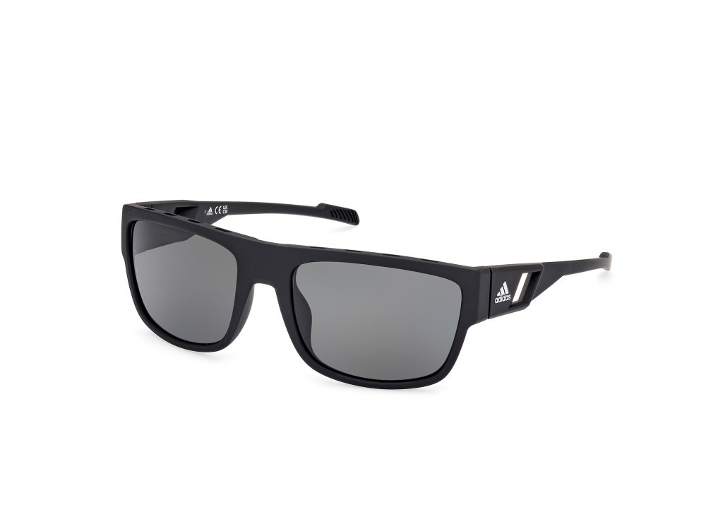 Sunglasses Adidas Sport SP0082 (02A) color nero opaco shape navigator lenses fumo