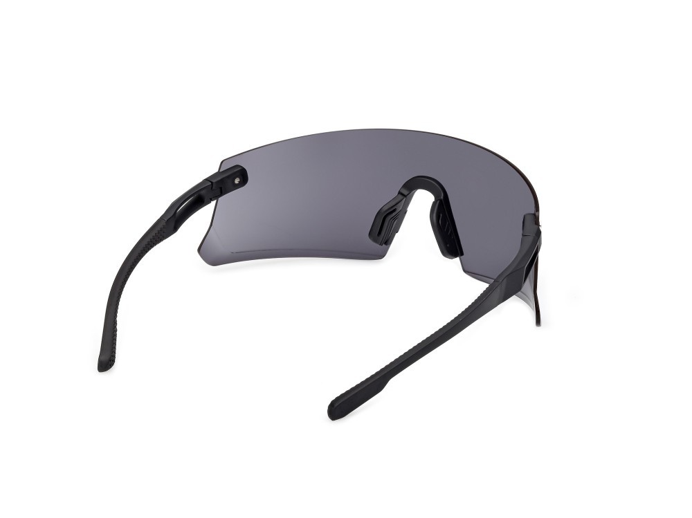 Sunglasses Adidas Sport SP0090 (02C) color nero opaco shape mask lenses high contrast - fumo specchiato