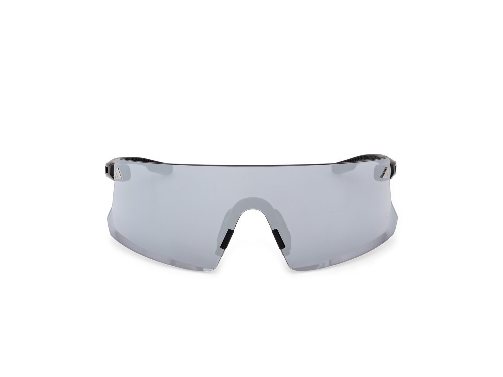 Sunglasses Adidas Sport SP0090 (02C) color nero opaco shape mask lenses high contrast - fumo specchiato