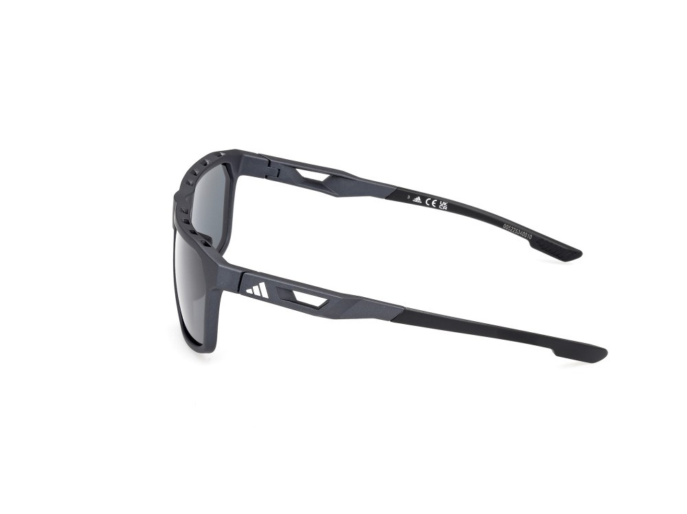 Sunglasses Adidas Sport SP0096 (02D) color nero opaco shape navigator lenses fumo polar.