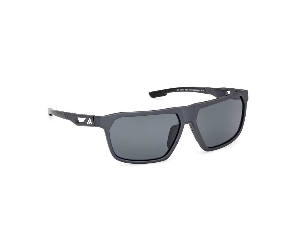 Sunglasses Adidas Sport SP0096 (02D) color nero opaco shape navigator lenses fumo polar.