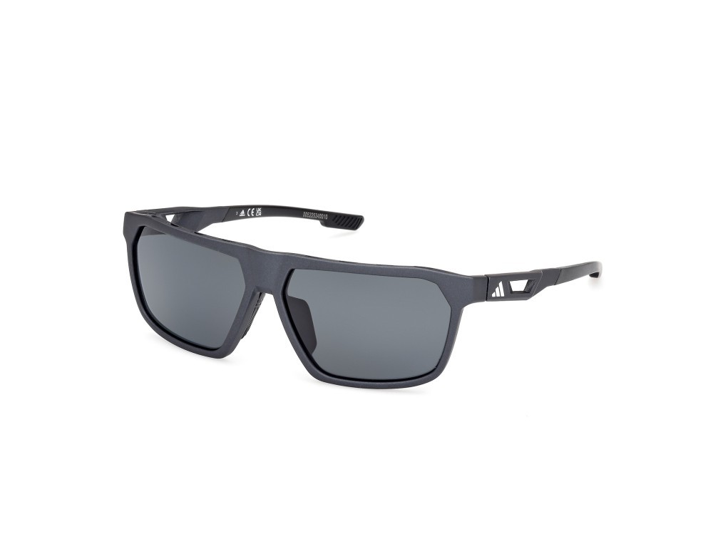 Sunglasses Adidas Sport SP0096 (02D) color nero opaco shape navigator lenses fumo polar.