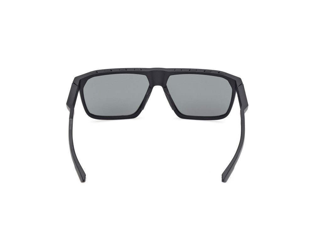 Sunglasses Adidas Sport SP0096 (02N) color nero opaco shape navigator lenses high contrast - verde