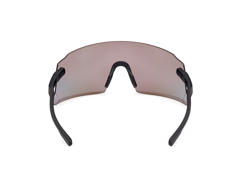 Occhiali da sole Adidas Sport SP0100 (02L) colore nero opaco forma mask lenti high contrast - roviex specchiato