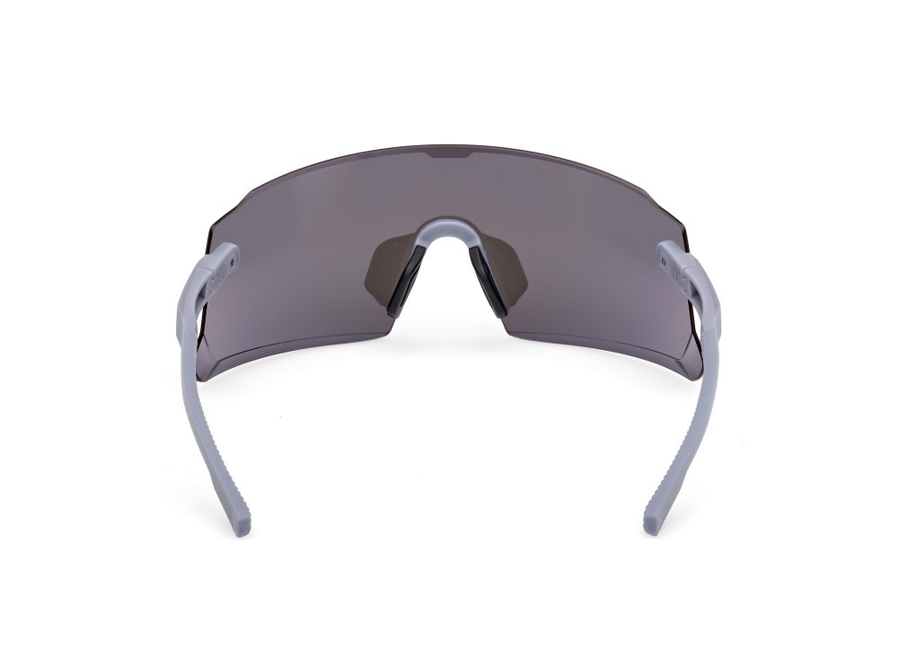 Occhiali da sole Adidas Sport SP0100 (79Z) colore lilla opaco forma mask lenti high contrast - viola sfumato-specchiato