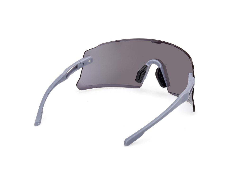 Occhiali da sole Adidas Sport SP0100 (79Z) colore lilla opaco forma mask lenti high contrast - viola sfumato-specchiato