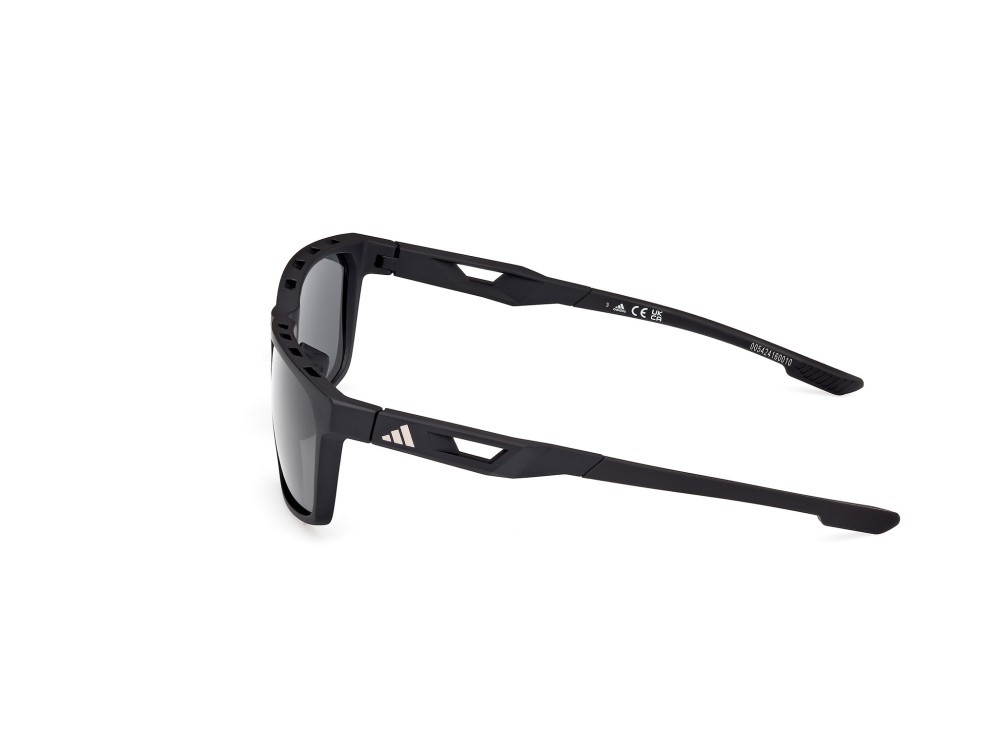 Sunglasses Adidas Sport SP0101 (02D) color nero opaco shape navigator lenses fumo polarizzato