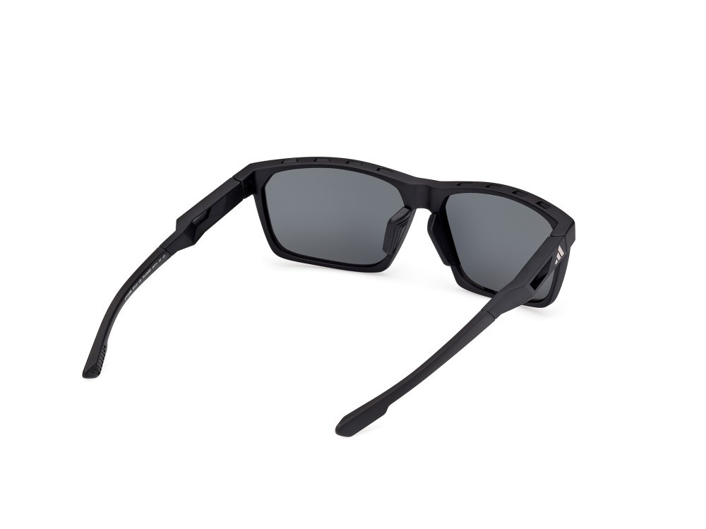 Sunglasses Adidas Sport SP0101 (02D) color nero opaco shape navigator lenses fumo polarizzato