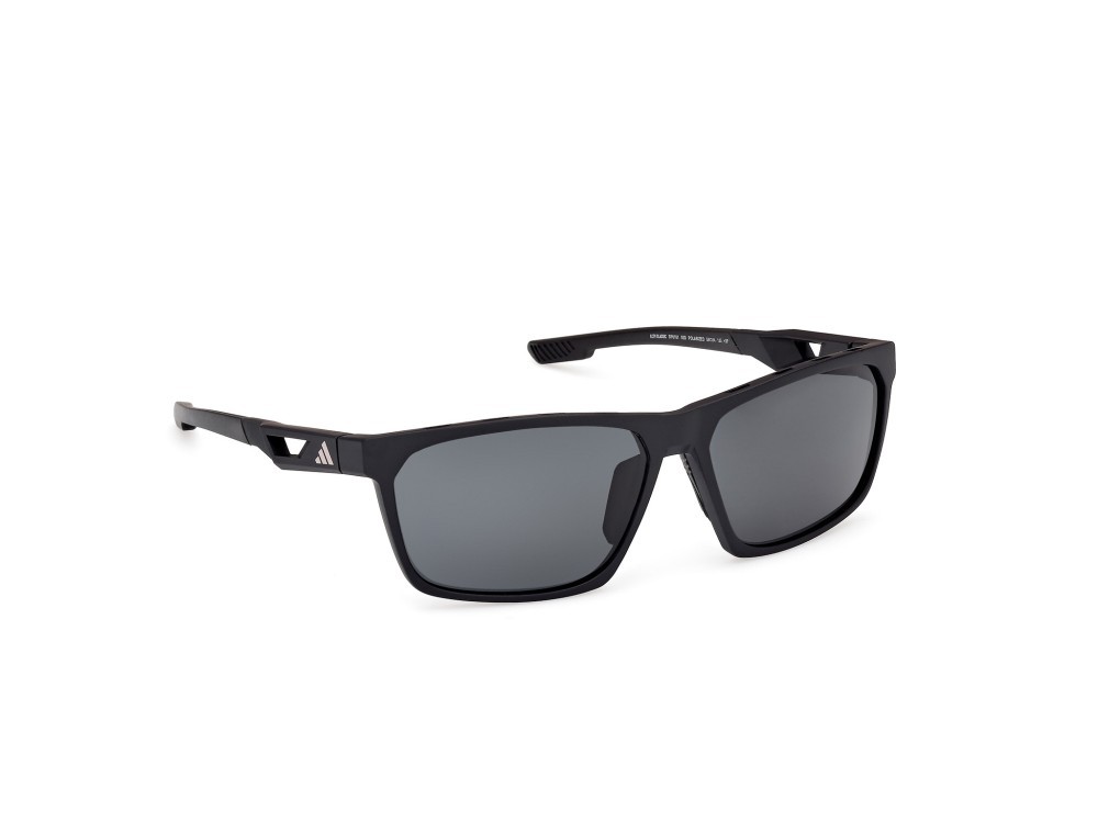 Sunglasses Adidas Sport SP0101 (02D) color nero opaco shape navigator lenses fumo polarizzato