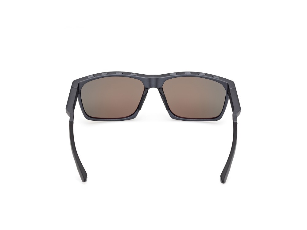 Occhiali da sole Adidas Sport SP0101 (02L) colore nero opaco forma navigator lenti high contrast - roviex specchiato