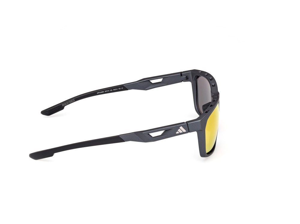 Occhiali da sole Adidas Sport SP0101 (02L) colore nero opaco forma navigator lenti high contrast - roviex specchiato