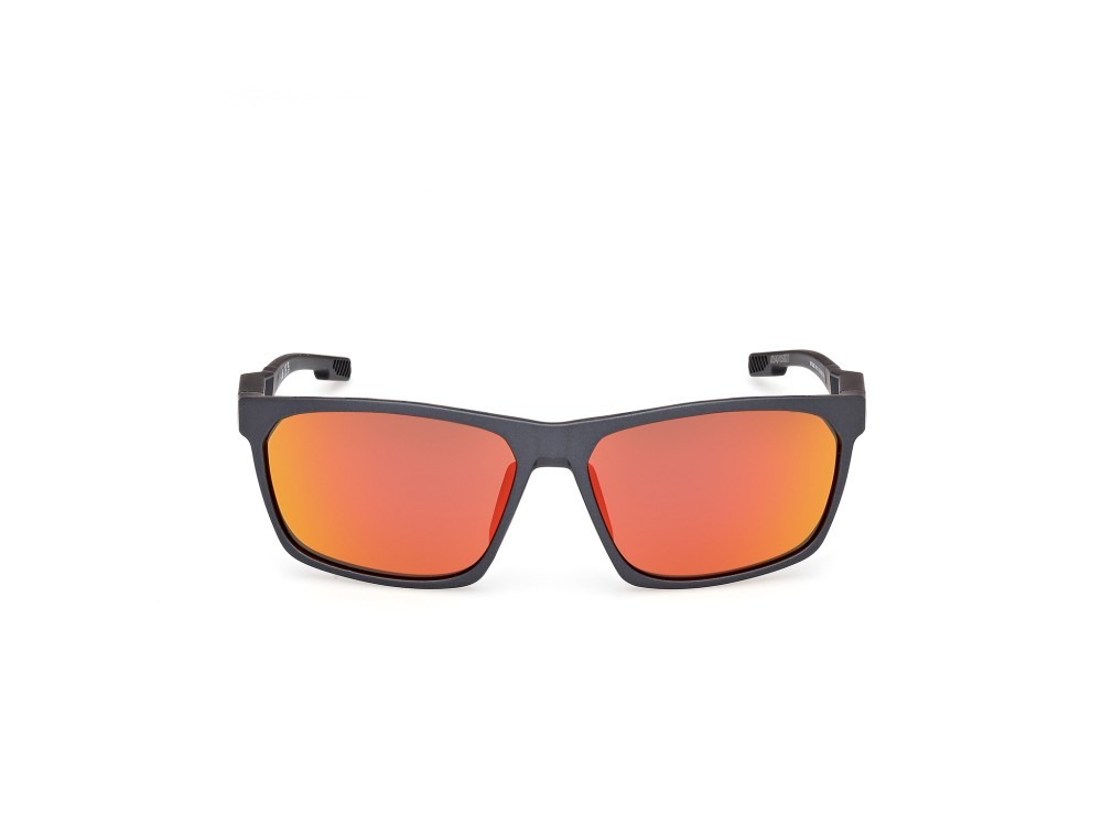 Occhiali da sole Adidas Sport SP0101 (02L) colore nero opaco forma navigator lenti high contrast - roviex specchiato