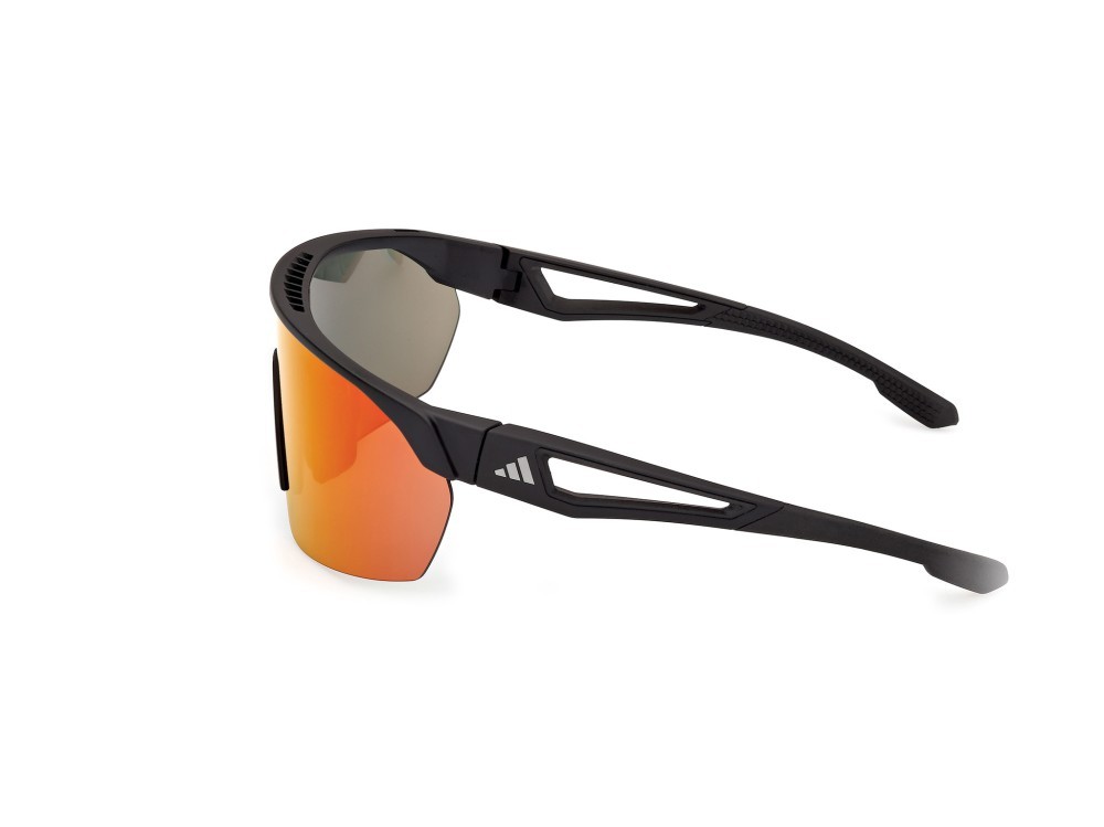 Sunglasses Adidas Sport SP0103 (002) color nero opaco shape mask lenses high contrast - roviex specchiato