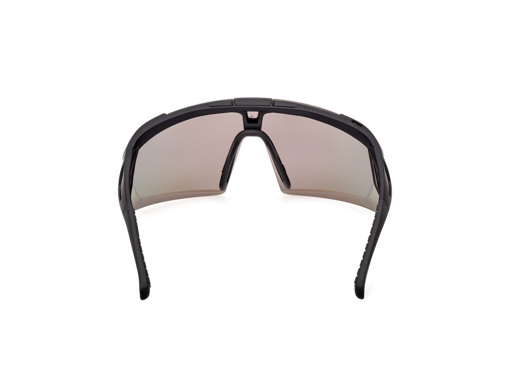 Occhiali da sole Adidas Sport Dunamis Evo-S SP0107 (02L) colore nero opaco forma mask lenti high contrast - roviex specchiato