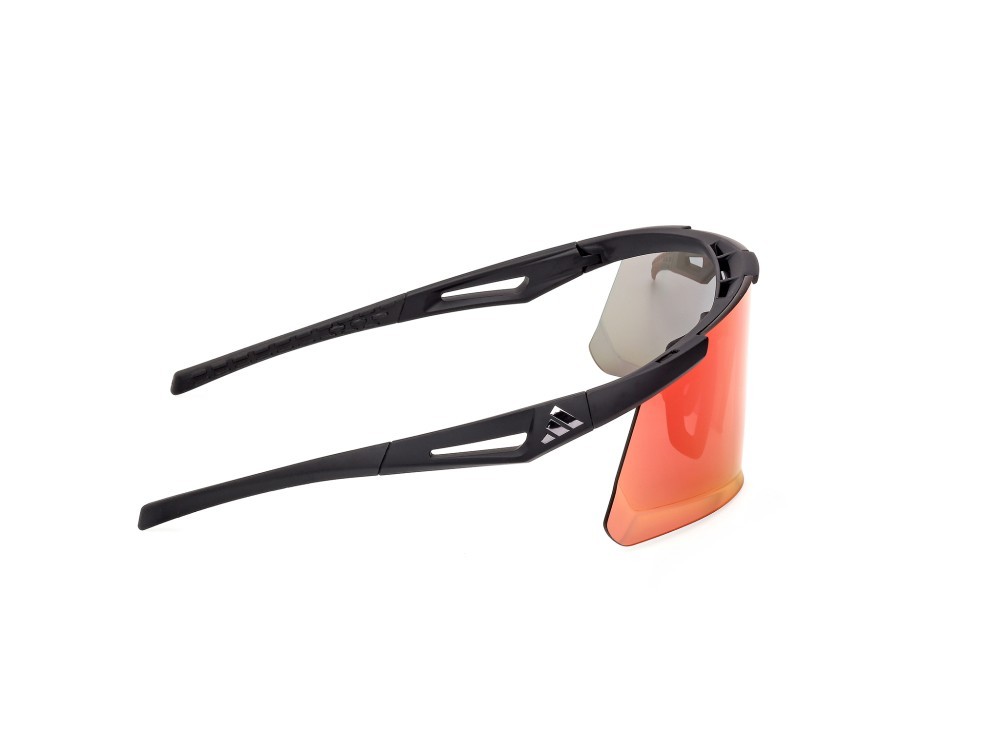 Occhiali da sole Adidas Sport Dunamis Evo-S SP0107 (02L) colore nero opaco forma mask lenti high contrast - roviex specchiato