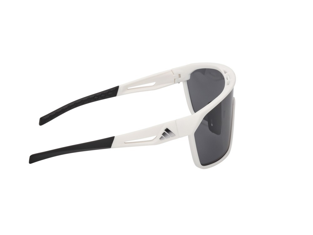 Sunglasses Adidas Sport SP0108 (21A) color bianco opaco shape mask lenses high contrast - fumo
