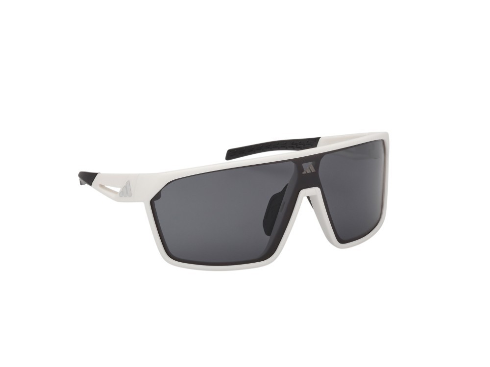 Sunglasses Adidas Sport SP0108 (21A) color bianco opaco shape mask lenses high contrast - fumo