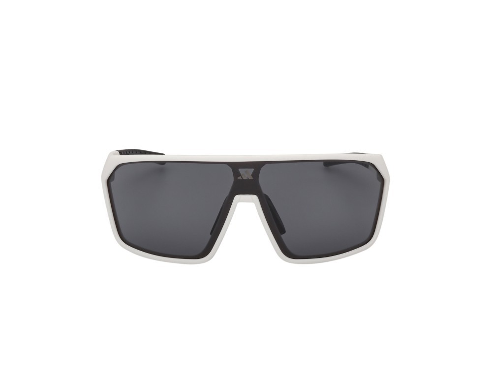 Sunglasses Adidas Sport SP0108 (21A) color bianco opaco shape mask lenses high contrast - fumo