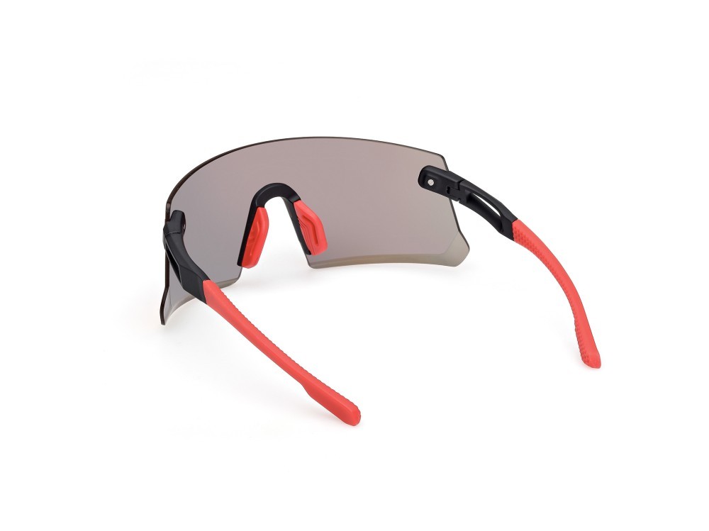 Occhiali da sole Adidas Sport Dunamis S SP0113 (02L) colore nero opaco forma mask lenti high contrast - roviex specchiato