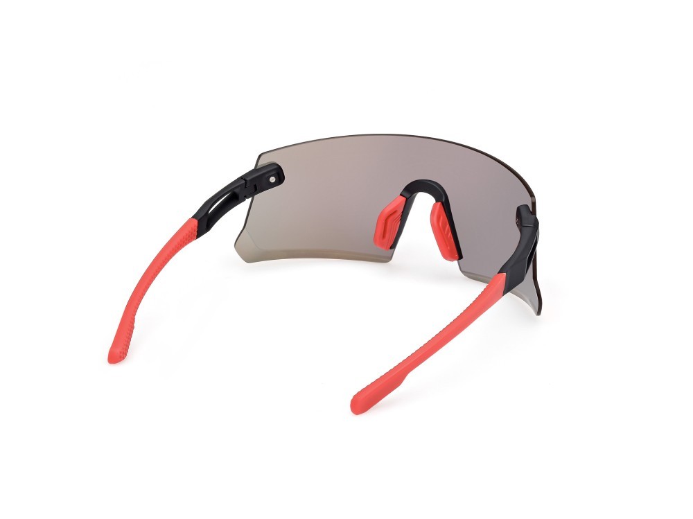 Occhiali da sole Adidas Sport Dunamis S SP0113 (02L) colore nero opaco forma mask lenti high contrast - roviex specchiato