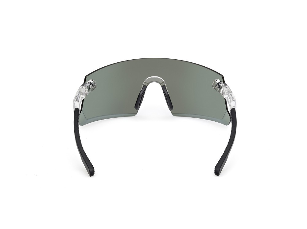 Occhiali da sole Adidas Sport Dunamis S SP0113 (26X) colore cristallo - cristallo/monocolore forma mask lenti high contrast - blu specchiato
