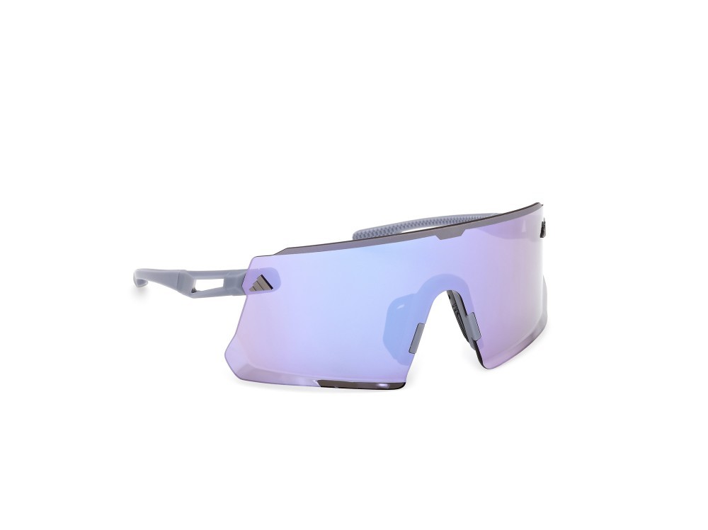 Occhiali da sole Adidas Sport Dunamis Pro S SP0114 (79Z) colore lilla opaco forma mask lenti high contrast -  viola sfumato o specchiato