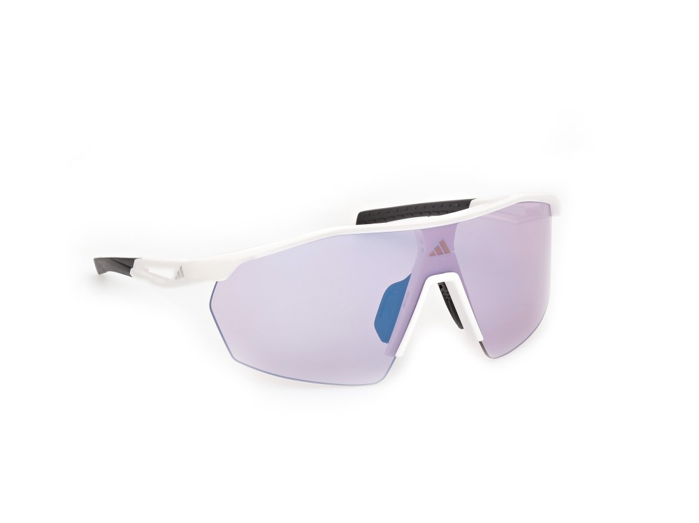 Occhiali da sole Adidas Sport Anemos Light SP0115 (21X) colore bianco opaco forma mask 