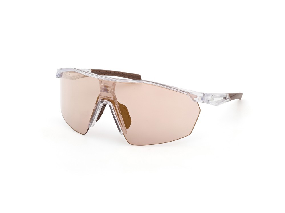 Occhiali da sole Adidas Sport Anemos Light SP0115 (26G) colore cristallo forma mask lenti high contrast -  marrone specchiato