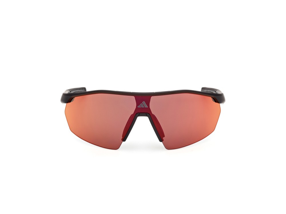 Occhiali da sole Adidas Sport Anemos Light S SP0116 (02L) colore nero opaco forma mask lenti high contrast - roviex specchiato