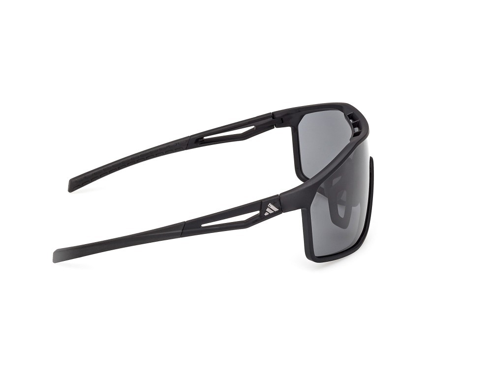 Sunglasses Adidas Sport Kalidro SP0117 (02A) color nero opaco shape mask lenses high contrast - fumo