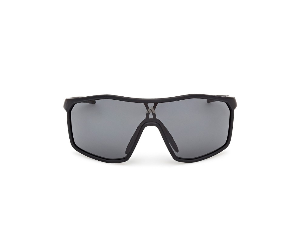 Sunglasses Adidas Sport Kalidro SP0117 (02A) color nero opaco shape mask lenses high contrast - fumo