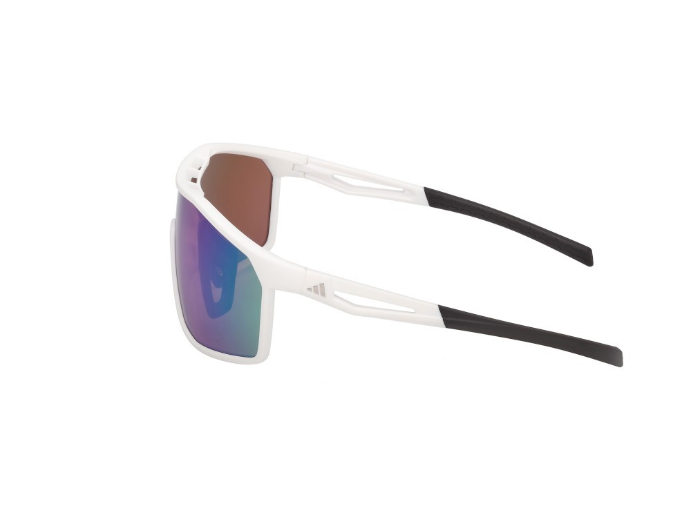 Sunglasses Adidas Sport Kalidro SP0117 (21Q) color bianco opaco shape mask lenses high contrast -  verde specchiato