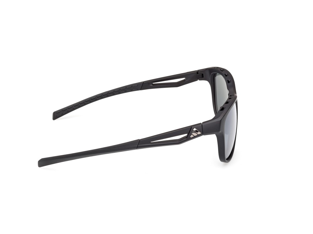 Sunglasses Adidas Sport SP0118 (02D) color nero opaco shape rectangle lenses fumo polar.