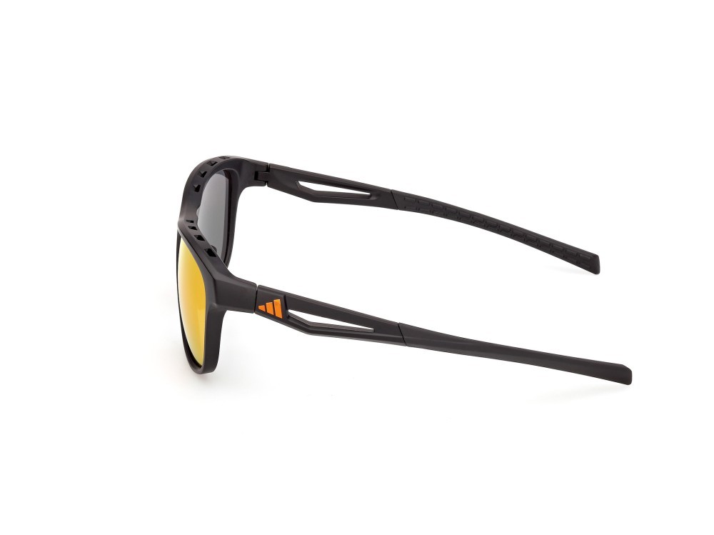 Sonnenbrillen Adidas Sport SP0118 (02L) farbe nero opaco form rechteckig gläser high contrast - roviex specchiato