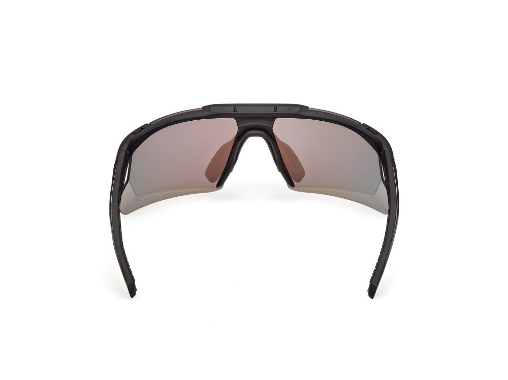 Occhiali da sole Adidas Sport Dunamis Bi SP0119 (02L) colore nero opaco  forma mask lenti high contrast - roviex specchiato