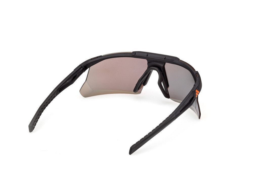 Occhiali da sole Adidas Sport Dunamis Bi SP0119 (02L) colore nero opaco  forma mask lenti high contrast - roviex specchiato