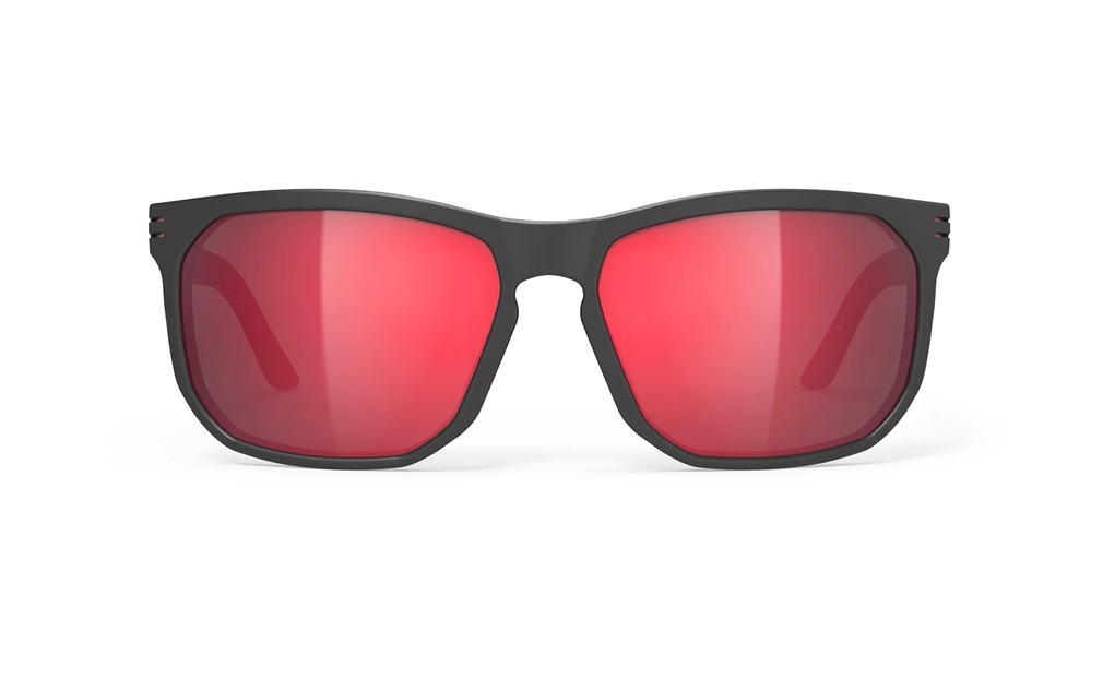 Occhiali da sole Rudy Project Soundrise SP136206-0001 colore black matte lenti polar 3fx hdr multilaser red