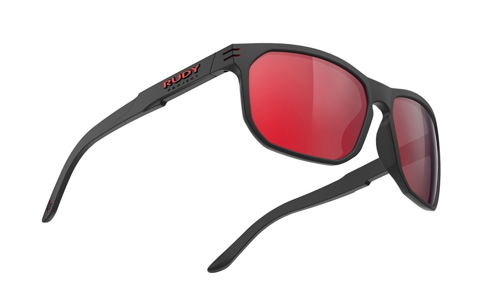 Occhiali da sole Rudy Project Soundrise SP136206-0001 colore black matte lenti polar 3fx hdr multilaser red
