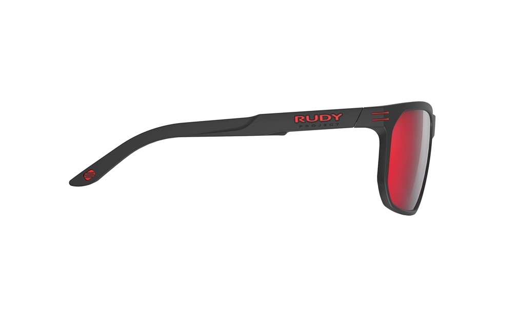 Occhiali da sole Rudy Project Soundrise SP136206-0001 colore black matte lenti polar 3fx hdr multilaser red