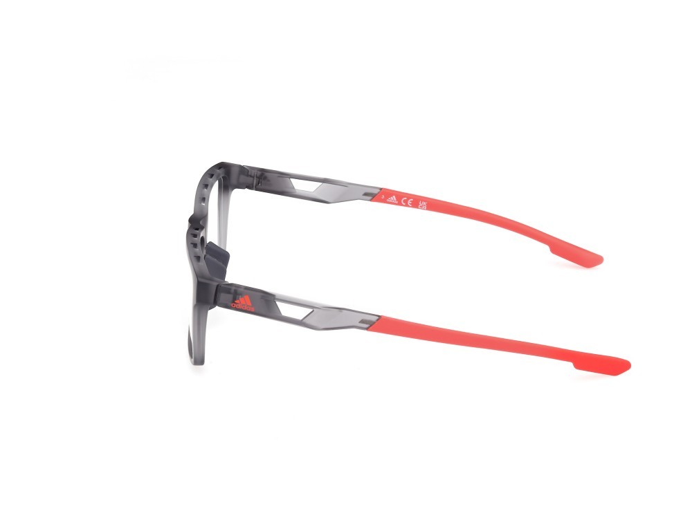 Occhiali da vista Adidas Sport SP5089-H (020) colore grigio lucido - rosso chiaro opaco forma rettangolare 