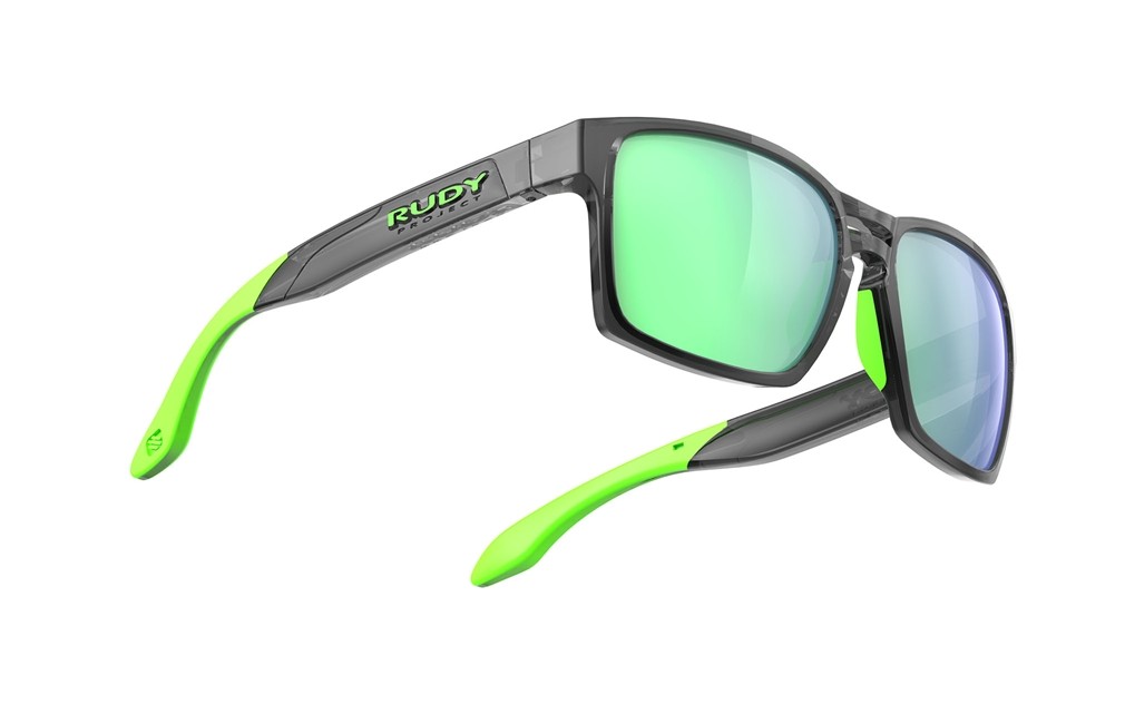 Occhiali da sole Rudy Project Spinair 57 SP576195-0000 colore crystal graphite lenti polar 3fx hdr multilaser green