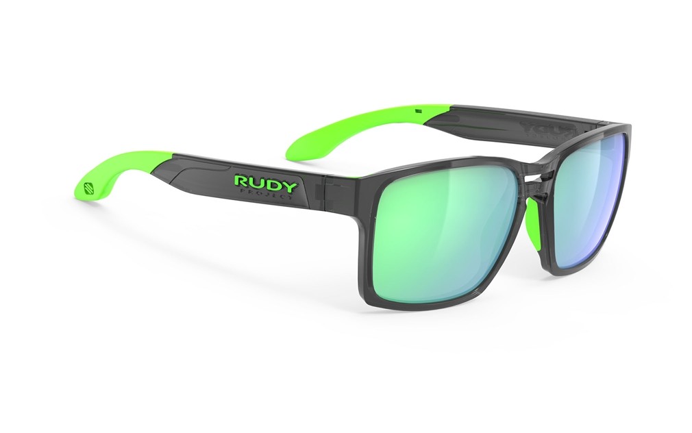 Occhiali da sole Rudy Project Spinair 57 SP576195-0000 colore crystal graphite lenti polar 3fx hdr multilaser green